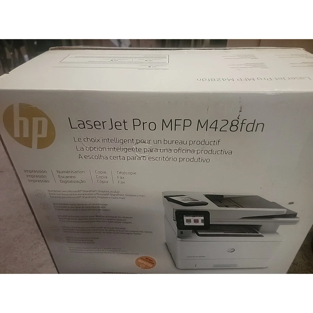 New in Box HP LaserJet Pro MFP M428fdn Monochrome All-In-One Printer W1A29A!